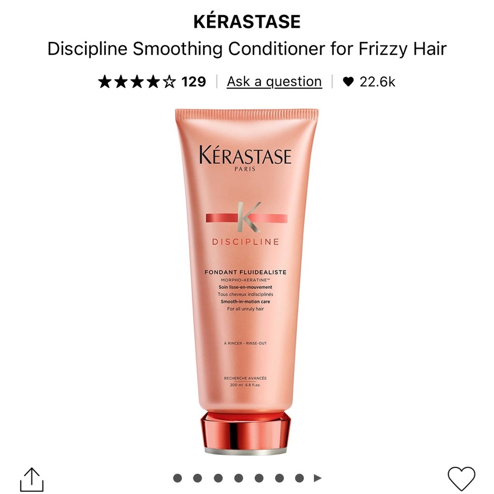NEW Kerastase Discipline Smoothing Conditioner - Pink